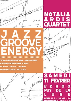 Le Natalia Ardis Quartet à Clermont-Ferrand le 11 février 2017 à 22h00 au Puy de la Lune